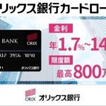 オリックス銀行カードローンの特徴は？金利や借入・返済方法などご紹介！